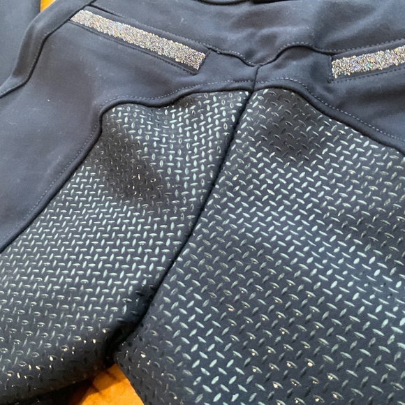 HR Farm Full Seat Silicone Grip Star High Waist Equestrian Riding Breeches NWT - Picture 14 of 16